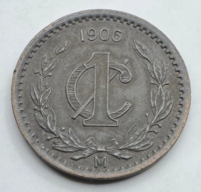 1906 Mexico 1 Centavos - Un Centavo - Mexican World Coin - 1C - Free Shipping - Image 1 of 4