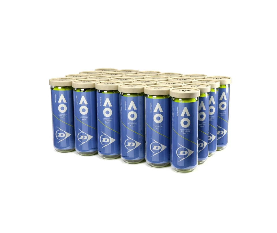 Dunlop Sports Australian Open AO Extra Duty Tennis Balls - Case of 24 cans...
