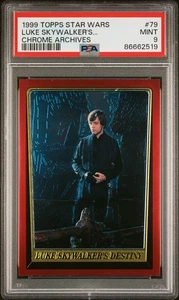 1999 TOPPS CHROME STAR WARS CHROME ARCHIVES LUKE SKYWALKER'S... #79 - PSA 9 - Picture 1 of 1