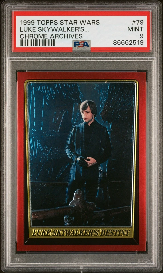 1999 TOPPS CHROME STAR WARS CHROME ARCHIVES LUKE SKYWALKER'S... #79 - PSA 9 - Image 1 of 1