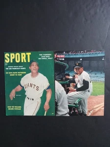 (2) Willie Mays New York/San Francisco Giants 1950's SPORT Magazine Pictures - Picture 1 of 1