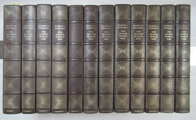The Second World War - Winston Churchill 12 Vols Heron Books 1968 Leather Spine - Image 1 of 4
