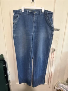 Carhartt Herren Carpenter Jeans 44x36 B13 DST Workwear Blau Denim Hose - Bild 1 von 13