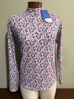 SPORT HALEY COOL ELEMENTS 1/4 CREMALLERA MANGA LARGA SIMULACIÓN TOP GOLF XS ROSA MULTI NUEVO Foto 1 de 4