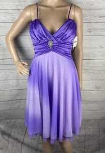 NWT My Michelle Party Dress Juniors Medium Purple Lavender Sparkle Glitter Gown - Picture 1 of 12