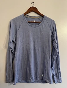 Top camicia SMARTWOOL W's 150 manica lunga blu pervinca micro righe grande L - Foto 1 di 3