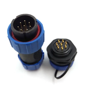 SP21 8Pin Automotive Wire Connector Male Plug+Female Socket With Waterproof Cap - Picture 1 of 11