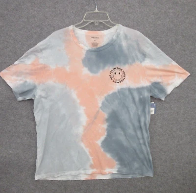 Camisa Pullover AriZona Hombre Extra Grande Rosa Tie Dye 100% Algodón Manga Corta Nueva Foto 1 de 4