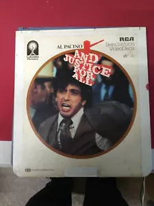 CED AND JUSTICE FOR ALL AL PACINO SELECTAVISION RCA VIDEODISCS - Picture 1 of 2