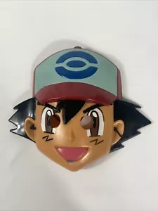 Vintage Pokemon Ash Ketchum Halloween Mask Hard Plastic Rubie’s 2014 Costume - Picture 1 of 5