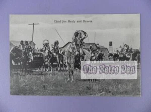 Chief Joe Healy And Braves - Potai’na ,Flying Chief,Kainai 1907 Unused Stock PC - Picture 1 of 1