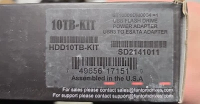 FANTOM DRIVES 10TB HARD DRIVE UPGRADE KIT WITH SEAGATE BARRACUDA PRO - Image 1 of 3