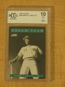 1991 Score Baseball Dream Team Barry Larkin #888 Grade BCCG 10 Mint Cincinnati - Picture 1 of 2