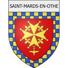 Saint-Mards-En-Othe 10  Ville Stickers Blason Autocollant Adhésif Taille:12 Cm
