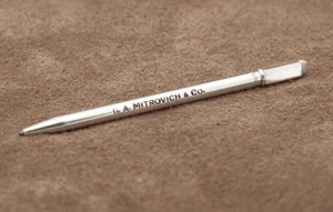 Vintage 925 Sterling Silber Druckbleistift Notizbuch Größe Mitrowitsch - Bild 1 von 5