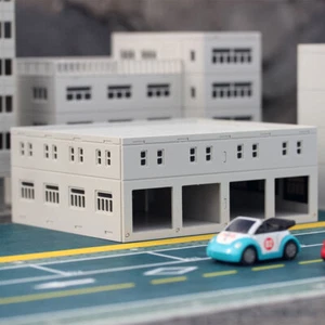 1:50-150 HO/N Scale Outlands Model Railroad House Factory Building Scene Model - Picture 1 of 7