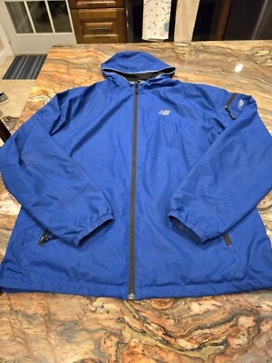 New Balance Cortavientos Hombre XL Azul Vintage Cremallera Completa Foto 1 de 4