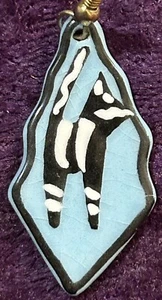 Abstract Cat Enamel Earrings. - Picture 1 of 4