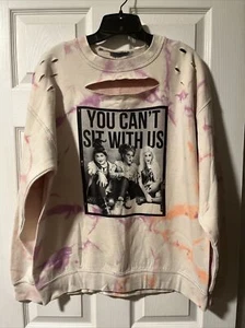 Hocus Pocus Sweatshirt Large Sanderson Sisters Pullover Tye Dye Distressed - Bild 1 von 4