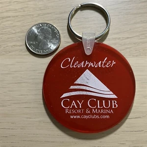 Clearwater Cay Club Resort Marina Florida Red IBC Baseball Keychain Key Ring - Picture 1 of 2