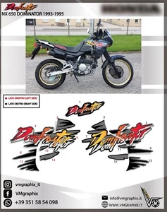 GLITTER adesivi NX 650 DOMINATOR 1993 - 1995 NX650 grafiche/stickers - Picture 1 of 1
