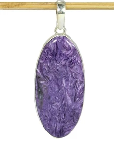 CHAROIT ANHÄNGER Sterling Silber 925 Einfassung AAA Top Qualität Naturstein - Bild 1 von 5