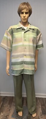 "Juego de caminar de 2 piezas Montique informal de manga corta pantalones grandes 34"" X 33"" para hombre" Foto 1 de 4