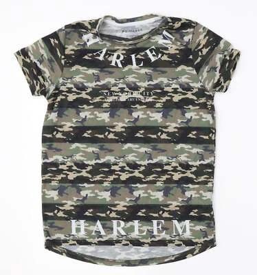 Primark Boys Green Camouflage Polyester blend T-Shirt Size 9-10 Years - Image 1 of 4