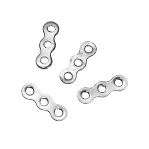 LOT de 40 petits CONNECTEURS 10,5 x 3mm ARGENTES SANS NICKEL 3 trous perles - Bild 1 von 1