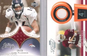 Parche de camiseta usada #/25 Jake Plummer 2002 Playoff Piece of the Game 4th Down Game - Imagen 1 de 1