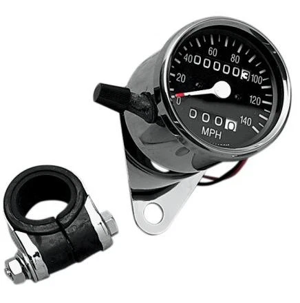 Drag Specialties DS-243813 Mini Mechanical Speedometer 2.4in. 140 MPH - 2:1 R... Foto 1 de 1
