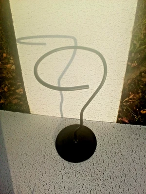 Modern Abstract Metal Sculpture  22" Spiral Stand W Base  Black - Image 1 of 4