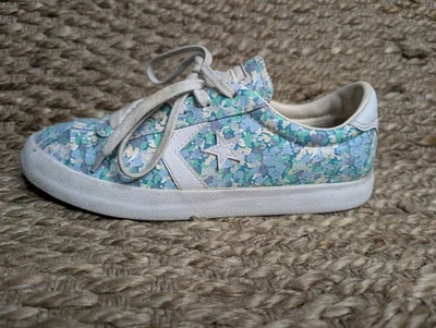 Converse Shoes Womens 8 Breakpoint Floral Low Top Lace Up Sneakers 555952C Teal - Image 1 of 4