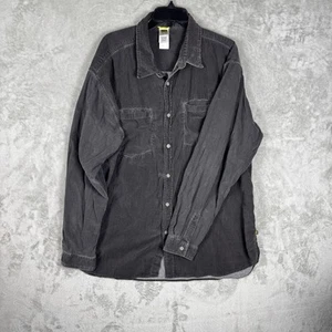 VTG The North Face Men’s Size XXL Gray Corduroy Long Sleeve Pea Shirt - Picture 1 of 11