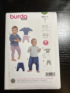 Burda Pattern 9278 Kids Shirt Pants Size 1M-18M UNCUT FREE SHIPPING  - Picture 1 of 2