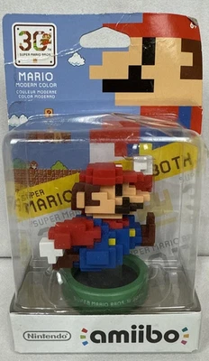 Super Mario Bros. 30 Aniversario Amiibo 8-Bit Mario Color Moderno Foto 1 de 3