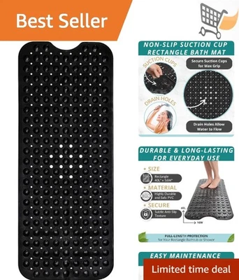 Коврик виниловый 40 x 16 дюймов нескользящий для душа ванной безопасный ковер - Изображение 1 из 4