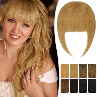 Hitzebeständige Echthaar Clip-in Bangs, Ideale Haarveränderung für jeden Anlass - Bild 1 von 4