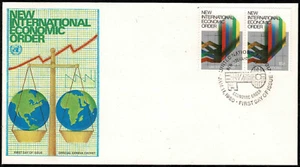 UN New York 1980 New International Economic Order FDC - Pair Of Stamps - MInt - Picture 1 of 1