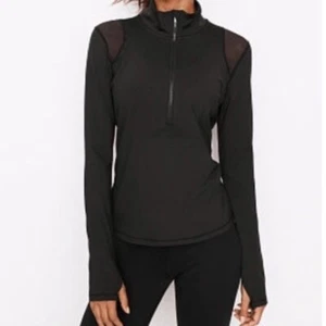 Victoria's Secret VSX Sport 1/4 Zip Black Pullover Size XS Extra Small NWT - Picture 1 of 5