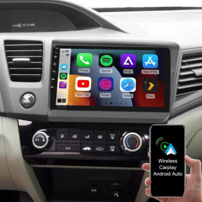 Apple Carplay For 2012-2015 Honda Civic in Dash Car Stereo Radio Android GPS Nav - Image 1 of 4