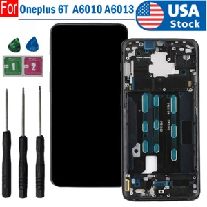 OLED For OnePlus 6T A6010 A6013 LCD Display Touch Screen Digitizer + Black Frame - Picture 1 of 6