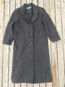 Chaqueta Abrigo Stephanie Andrews Gris 100% Lana Guisante Abotonada Fuente Talla 6P Para Mujer’s - Imagen 1 de 12