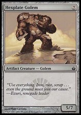 4x Hexplate Golem Mirrodin Besieged MtG Magic Artifact Common 4 x4 Card Cards