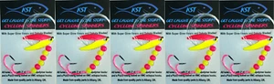 KOKANEE TROUT FISHING TACKLE 5 PINK LEMONADE CYCLONE SPINNER FISHING LURES - Picture 1 of 2