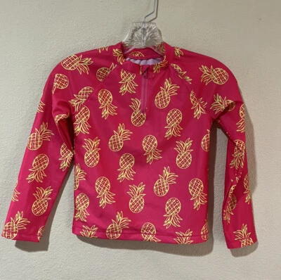 Top de natación Crazy 8 Girl manga larga piña protector contra erupciones cremallera frontal talla 7/8 V7 Foto 1 de 4