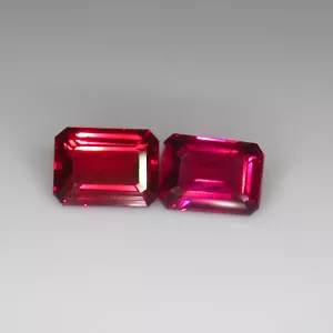 3.85 Ct Natural Rhodolite Garnet Almandine Matching Octagon Pair,Nigeria-A634 - Foto 1 di 2