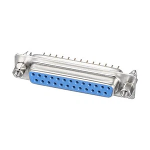 Conector D-sub hembra de 25 posiciones 2 hileras puerto de bloqueo tablero azuls - Imagen 1 de 4
