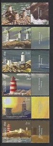 GUERNSEY ALDERNEY 2024 LIGHTHOUSES SET OF 6 UNMOUNTED MINT, MNH - Picture 1 of 1