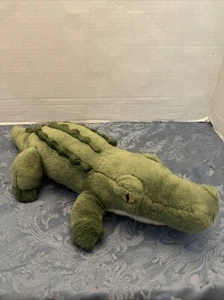 2021 Aurora Eco Nation Crocodile Alligator Yellow Eyes Plush Stuffed Toy Animal - Picture 1 of 4
